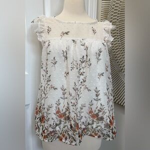 Sweet Rain White Floral Top
